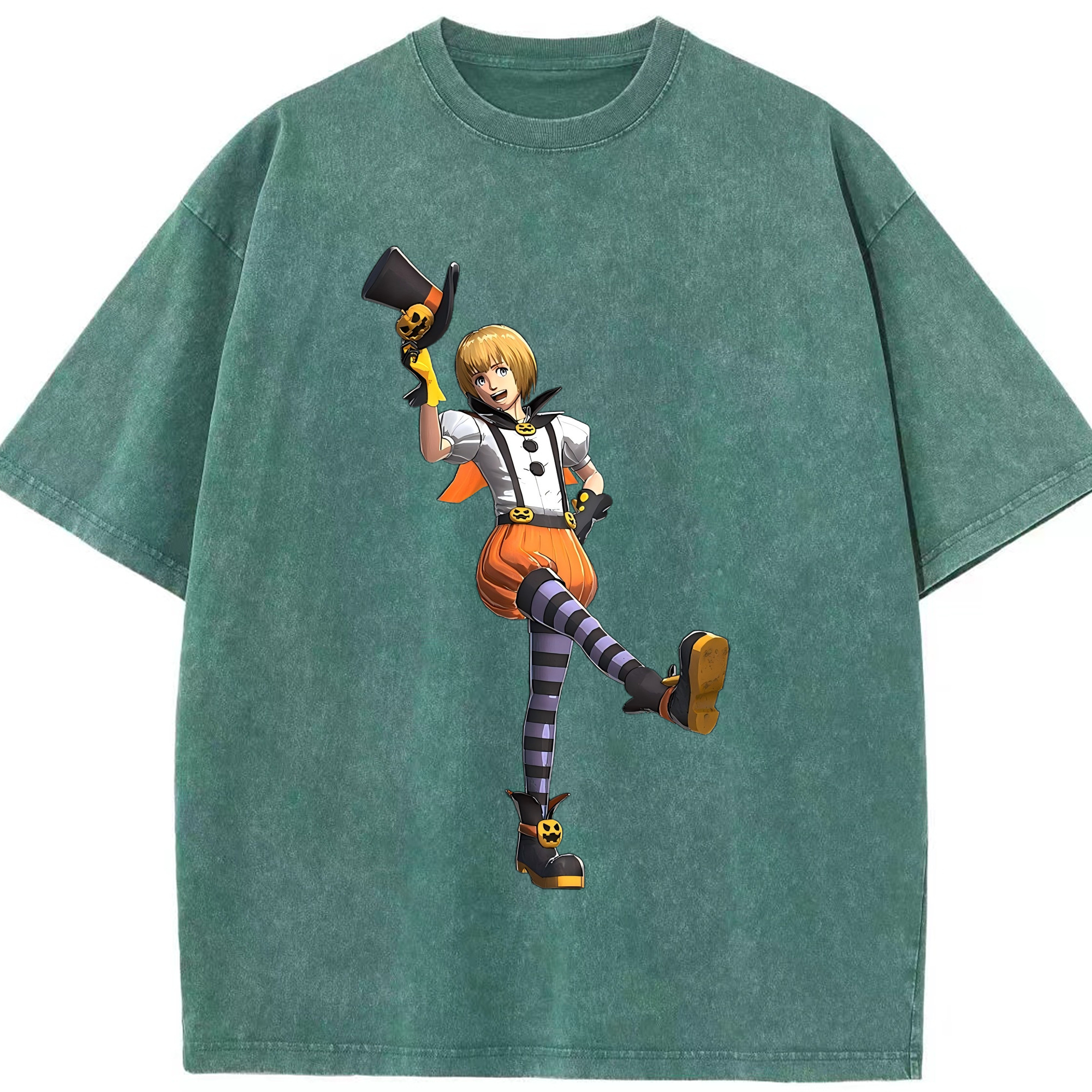 （画像用） 進撃の巨人 アルミン·アルレルト Attack on Titan Armin Arlert 綿100% ヴィンテージ風 半袖Tシャツ（フロントプリント）